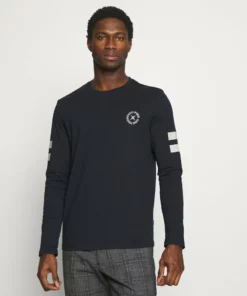 Pier One Uomo Maglietta A Manica Lunga - Dark Blue