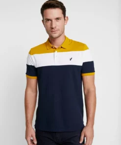 Pier One Uomo Polo - Dark Blue/mustard