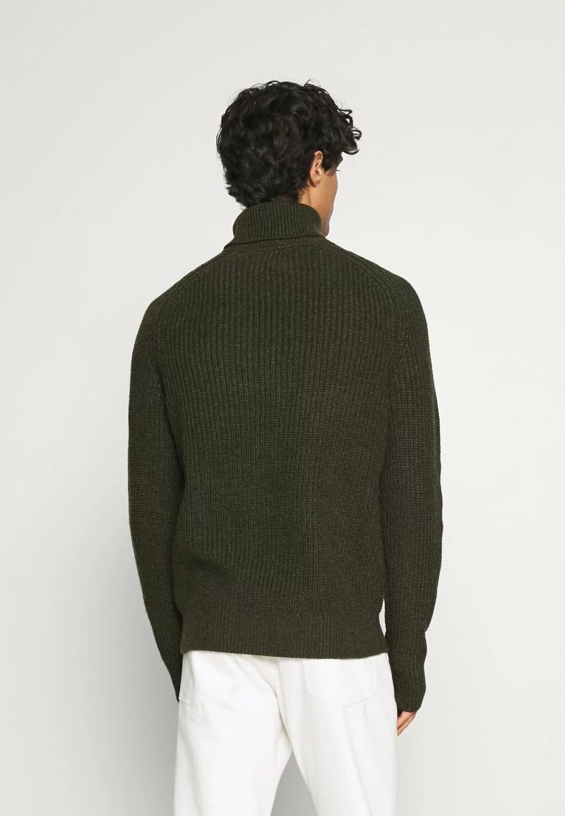 Pier One Uomo NEW CABLE TURTLENECK JUMPER - Maglione - Mottled Olive 5 Pier One Uomo NEW CABLE TURTLENECK JUMPER - Maglione - Mottled Olive - immagine 3
