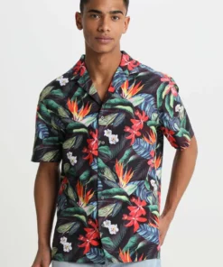 Pier One Uomo FLOWER RESORT - Camicia - Multicoloured