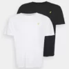 Pier One Uomo 2 PACK - T-shirt Basic - Black/white
