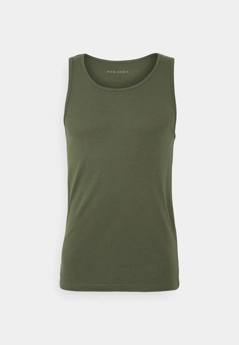 Pier One Uomo 3 PACK - Maglietta Intima - Black/khaki/mottled Dark Grey 6 Pier One Uomo 3 PACK - Maglietta Intima - Black/khaki/mottled Dark Grey - immagine 4