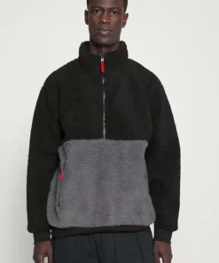 Pier One Uomo Felpa In Pile - Black/grey