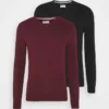 Pier One Uomo 2PACK - Maglione - Black/bordeaux -Offerta Economica Pier One 1401fde1674b40a68d7e1288645f8b9b