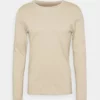 Pier One Uomo 2 PACK - Maglietta A Manica Lunga - Beige/black -Offerta Economica Pier One 15cc564cc2384019a51158c22581502d