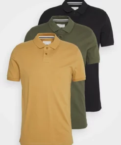 Pier One Uomo 3 PACK - Polo - Camel/khaki/black