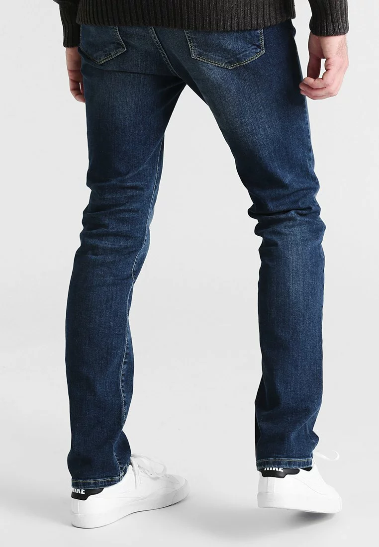 Pier One Uomo Jeans A Sigaretta - Washed Dark Blue 5 Pier One Uomo Jeans A Sigaretta - Washed Dark Blue - immagine 3