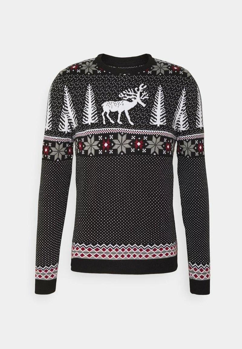 Pier One Uomo WINTERY CHRISTMAS JUMPER - Maglione - Black 3 Pier One Uomo WINTERY CHRISTMAS JUMPER - Maglione - Black