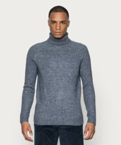 Pier One Uomo ESSENTIAL WINTER TURTLENECK / 512 - MOTTLED BLUE - Maglione - Mottled Blue