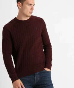 Pier One Uomo Maglione - Mottled Bordeaux