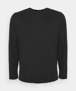 Pier One Uomo Maglietta A Manica Lunga - Black