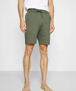Pier One Uomo LOUNGE STRIPED SHORTS - Pantaloni Del Pigiama - Khaki/black