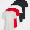 Pier One Uomo 5 PACK - T-shirt Basic - Mottled Light Grey/white/dark Blue -Offerta Economica Pier One 375a5aa1098a43d99fac6ae76885cc54