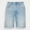 Pier One Uomo Shorts Di Jeans - Blue Denim
