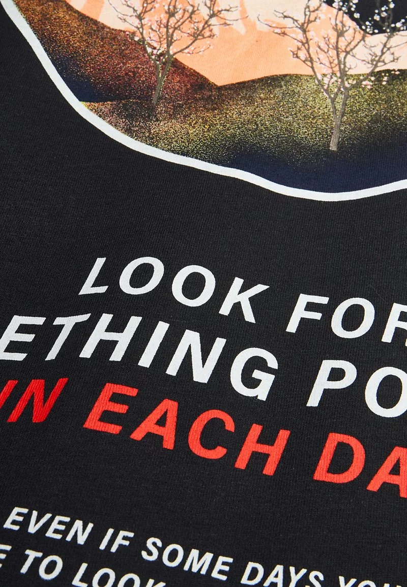 Pier One Uomo T-shirt Con Stampa - Black 5 Pier One Uomo T-shirt Con Stampa - Black - immagine 3