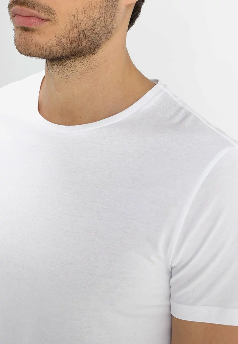 Pier One Uomo T-shirt Basic - White 8 Pier One Uomo T-shirt Basic - White - immagine 6