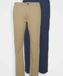 Pier One Uomo 2 PACK - Chino - Dark Blue/tan