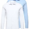 Pier One Uomo 2 PACK - Camicia Elegante - White/light Blue -Offerta Economica Pier One 4b52fa03446946f6b2cc1994aeb765da