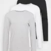 Pier One Uomo 3 PACK - Maglietta A Manica Lunga - Black/white/mottled Light Grey -Offerta Economica Pier One 5065377fc72c4fd496763a2b57fb6a7f