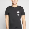 Pier One Uomo T-shirt Con Stampa - Black