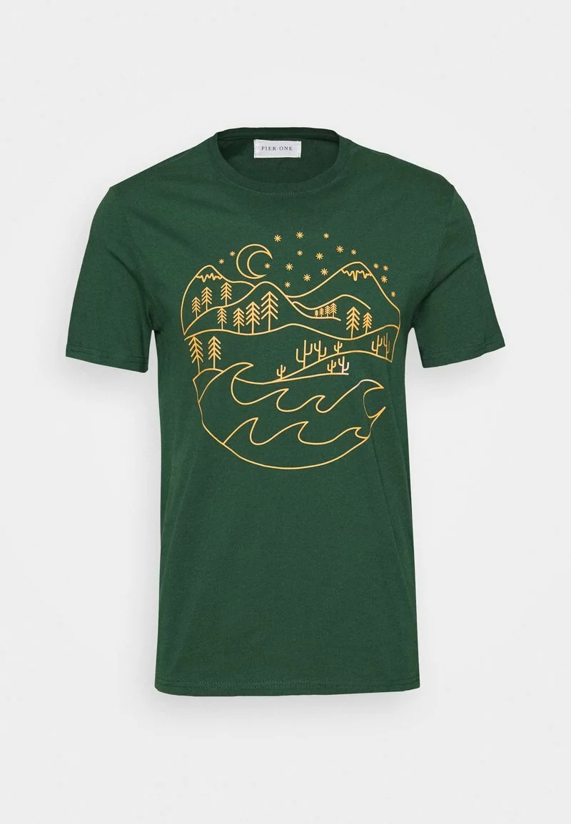 Pier One Uomo T-shirt Con Stampa - Dark Green 6 Pier One Uomo T-shirt Con Stampa - Dark Green - immagine 4