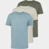 Pier One Uomo 3 PACK - T-shirt Basic - Brown/beige/light Blue -Offerta Economica Pier One 6207198c93254405a2ac3fe4191f041d