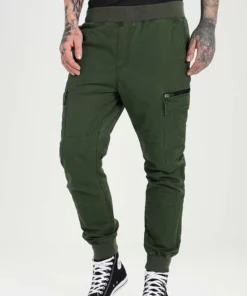 Pier One Uomo Pantaloni Cargo - Dark Green
