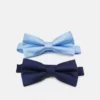 Pier One Uomo 2 PACK - Papillon - Dark Blue/light Blue