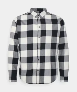 Pier One Uomo Camicia - Black/white