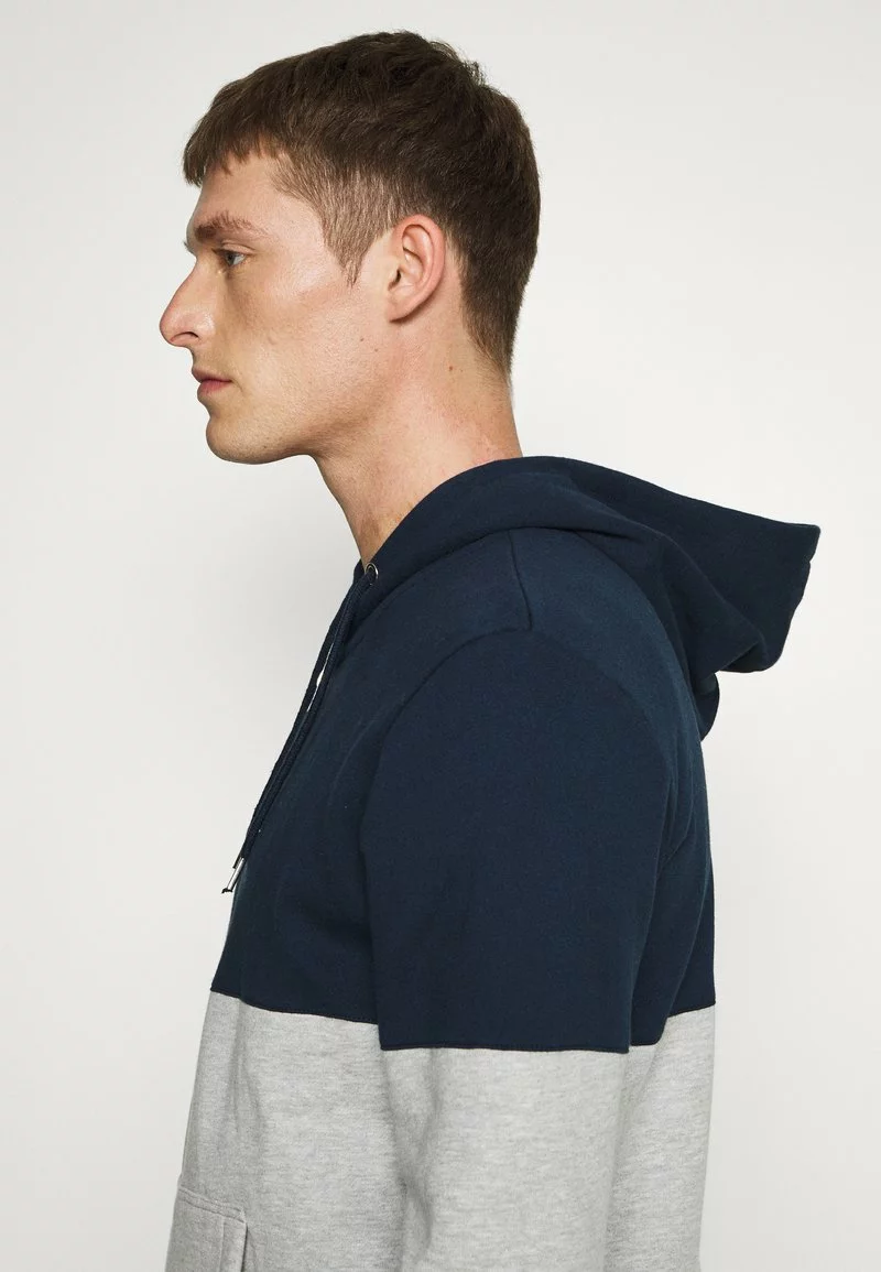 Pier One Uomo Felpa Con Zip - Mottled Grey/dark Blue 6 Pier One Uomo Felpa Con Zip - Mottled Grey/dark Blue - immagine 4