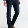 Pier One Uomo BASIC - Jeans A Sigaretta - Dark Blue Denim
