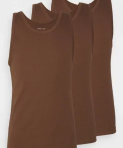 Pier One Uomo 3 PACK - Maglietta Intima - Brown