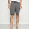 Pier One Uomo LOUNGE STRIPED SHORTS - Pantaloni Del Pigiama - Mottled Dark Grey/mottled Grey