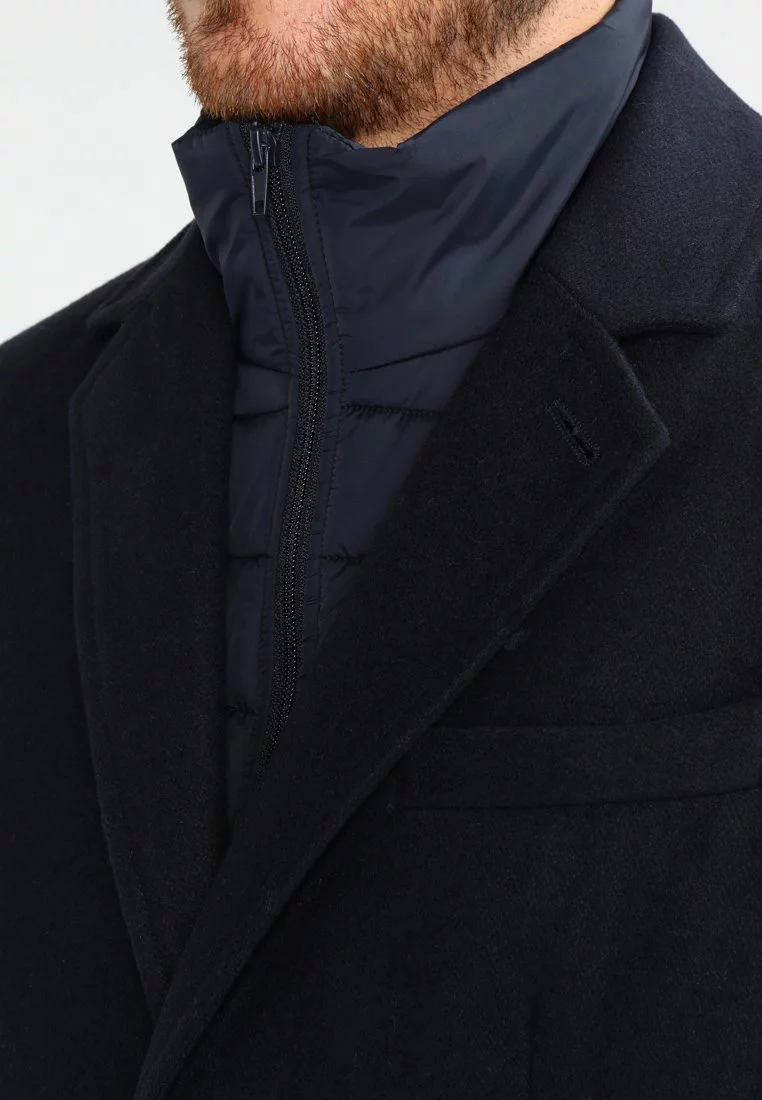 Pier One Uomo Cappotto Classico - Navy 7 Pier One Uomo Cappotto Classico - Navy - immagine 5