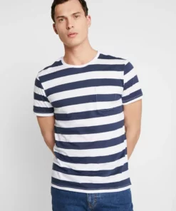 Pier One Uomo T-shirt Con Stampa - Dark Blue/white