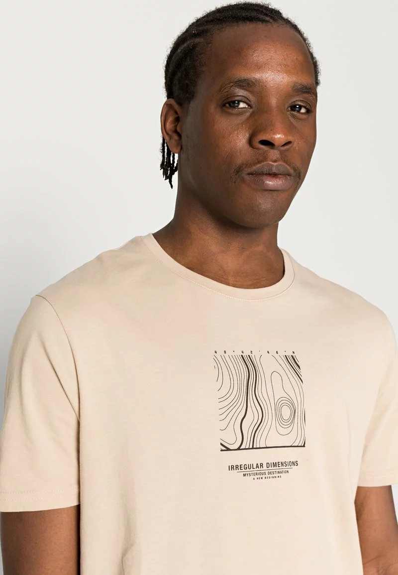 Pier One Uomo T-shirt Con Stampa - Tan 7 Pier One Uomo T-shirt Con Stampa - Tan - immagine 5