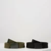 Pier One UNISEX 2 PACK - Cintura - Oliv/black