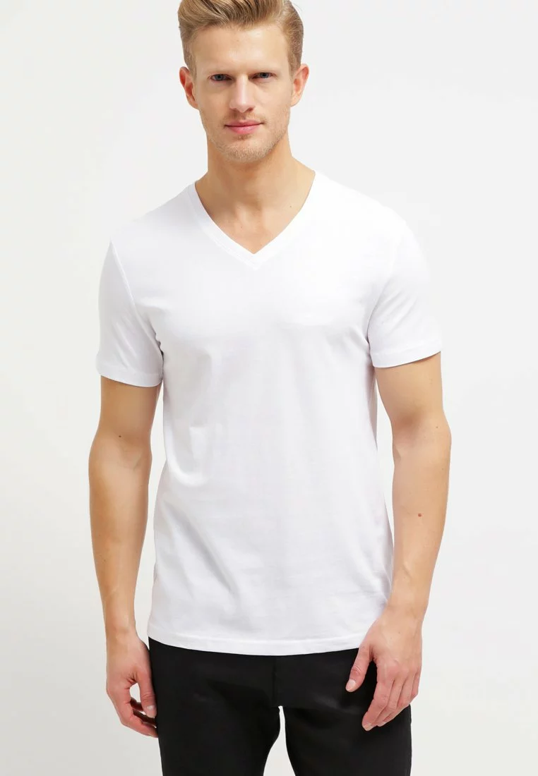 Pier One Uomo 2 PACK - T-shirt Basic - White/black 4 Pier One Uomo 2 PACK - T-shirt Basic - White/black - immagine 2