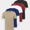 Pier One Uomo 5 PACK - T-shirt Basic - White/black/bordeaux -Offerta Economica Pier One 821a9428a35f403f8260cec51cee307c