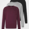 Pier One Uomo 3 PACK - Felpa - Bordeaux/black/grey -Offerta Economica Pier One 821baf19d3fa4e8d90ae47bb097c8d40