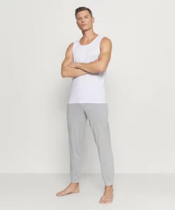 Pier One Uomo 2 PACK - Pantaloni Del Pigiama - Mottled Dark Grey/mottled Grey