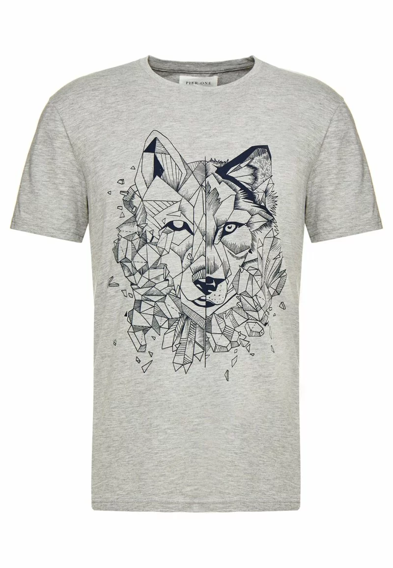 Pier One Uomo T-shirt Con Stampa - Mottled Grey 7 Pier One Uomo T-shirt Con Stampa - Mottled Grey - immagine 5