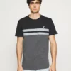 Pier One Uomo T-shirt Con Stampa - Black/grey