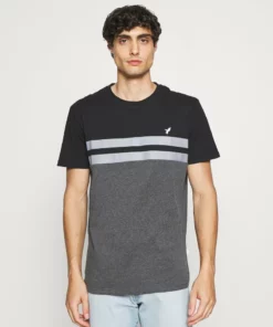 Pier One Uomo T-shirt Con Stampa - Black/grey