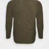 Pier One Uomo BIG STITCH MIX CREWNECK - Maglione - Olive -Offerta Economica Pier One 8ff1a2b4a2d14a1fb59c01dd046be041