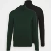 Pier One Uomo 2 PACK - Maglione - Black/dark Green -Offerta Economica Pier One 903218958e2e432c9ae54008d290ccf6