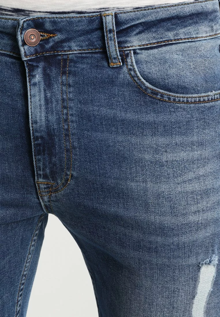 Pier One Uomo Jeans Skinny Fit - Dark Blue Denim 6 Pier One Uomo Jeans Skinny Fit - Dark Blue Denim - immagine 4