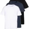 Pier One Uomo 3 PACK - T-shirt Basic - Black/white/blue