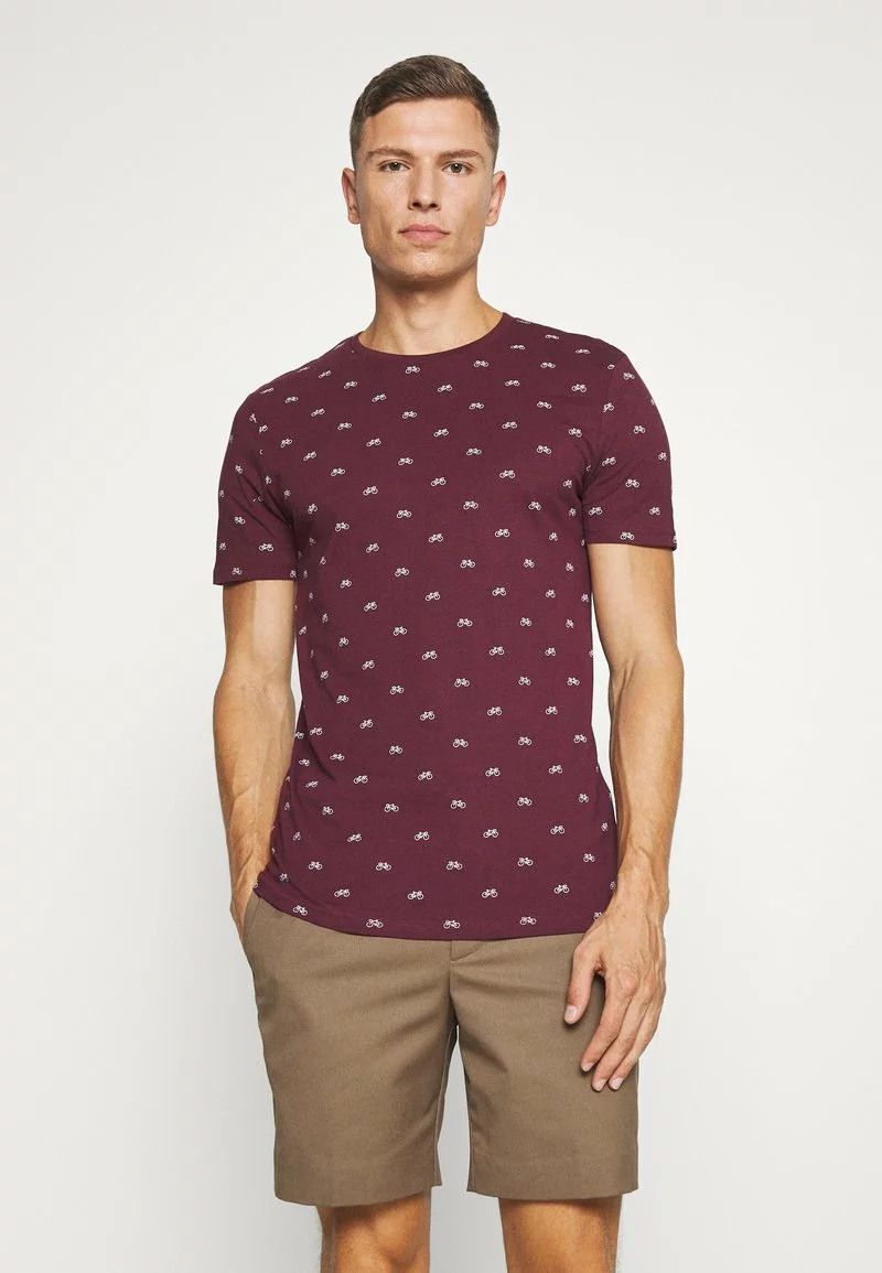 Pier One Uomo T-shirt Con Stampa - Bordeaux 3 Pier One Uomo T-shirt Con Stampa - Bordeaux