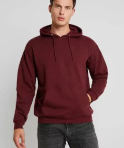 Pier One Uomo PLAIN SKATER HOODY - Felpa Con Cappuccio - Bordeaux